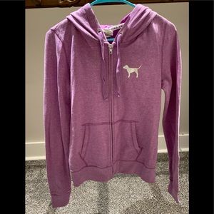 Pink full zip hoodie